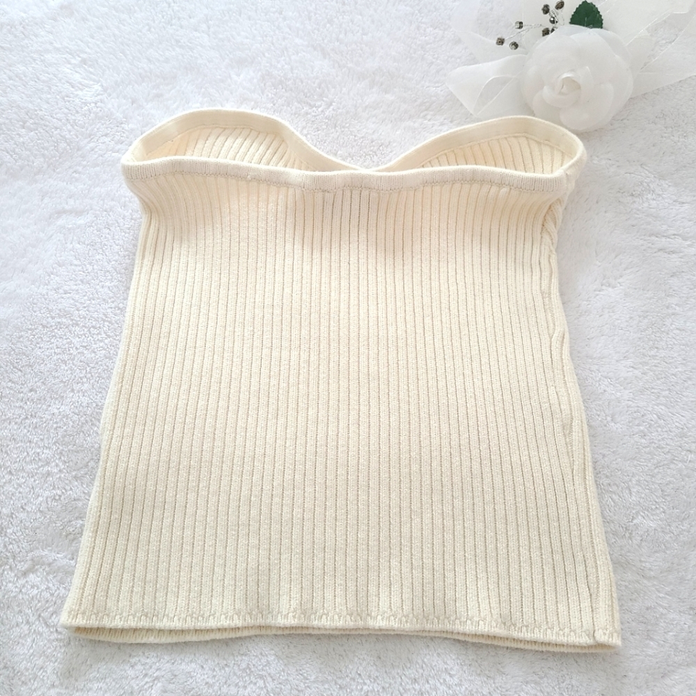 Express Strapless Ribbed Tube Top - Picture 7 of 11